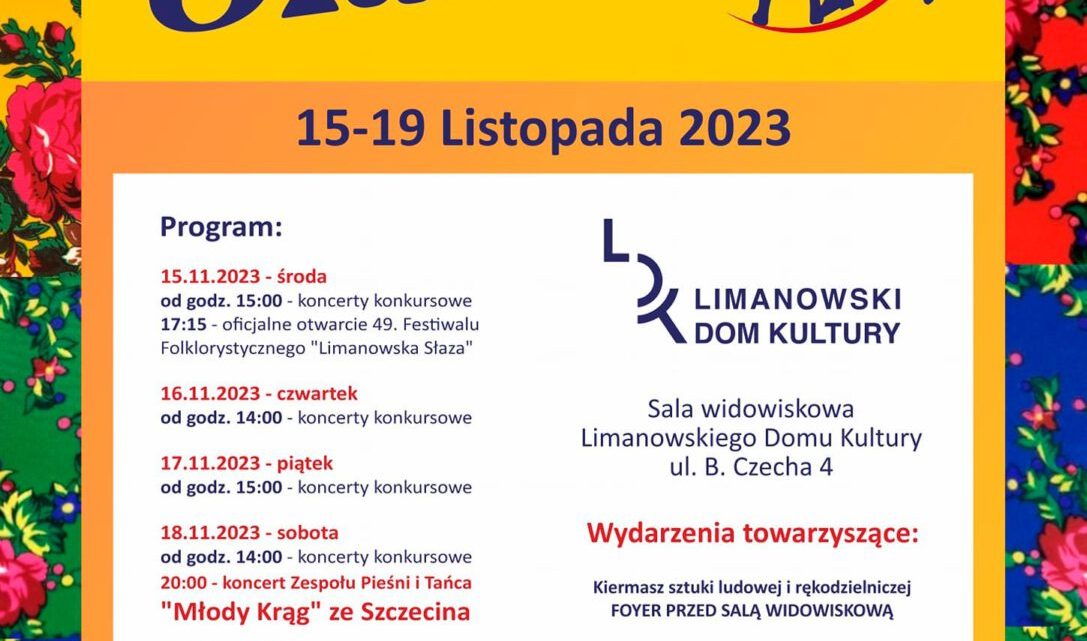 49. „Limanowska Słaza” – szczegółowy program prezentacji.