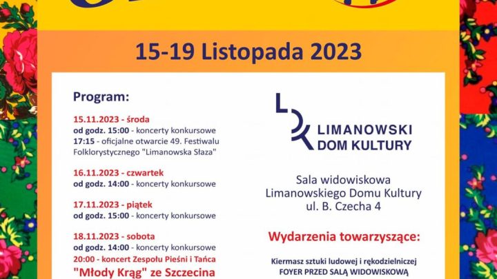 49. „Limanowska Słaza” – szczegółowy program prezentacji.