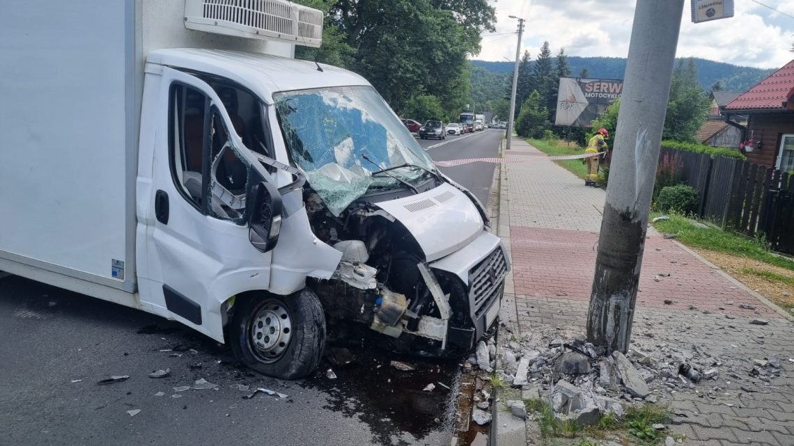 Zdarzenie drogowe w Makowie Podhalańskim.