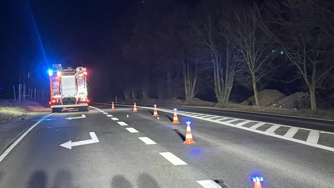 Śmiertelne potrącenie pieszego przez samochód osobowy w Przeciszowie.