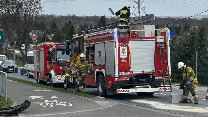 Kolizja w Kleczy Dolnej.