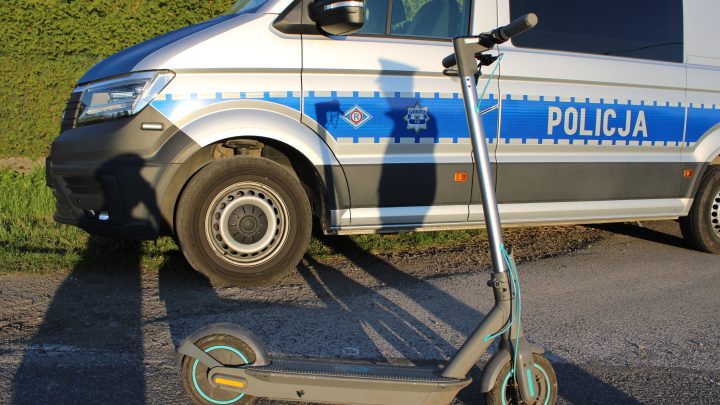 Niebezpieczne zdarzenie z udziałem 11 – latka jadącego na hulajnodze elektrycznej.