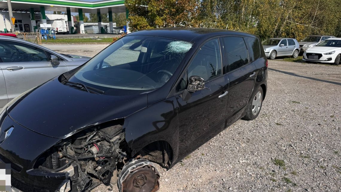 Pijany i agresywny klient stacji paliw w Ładnej. Pijany i agresywny klient stacji paliw w Ładnej.