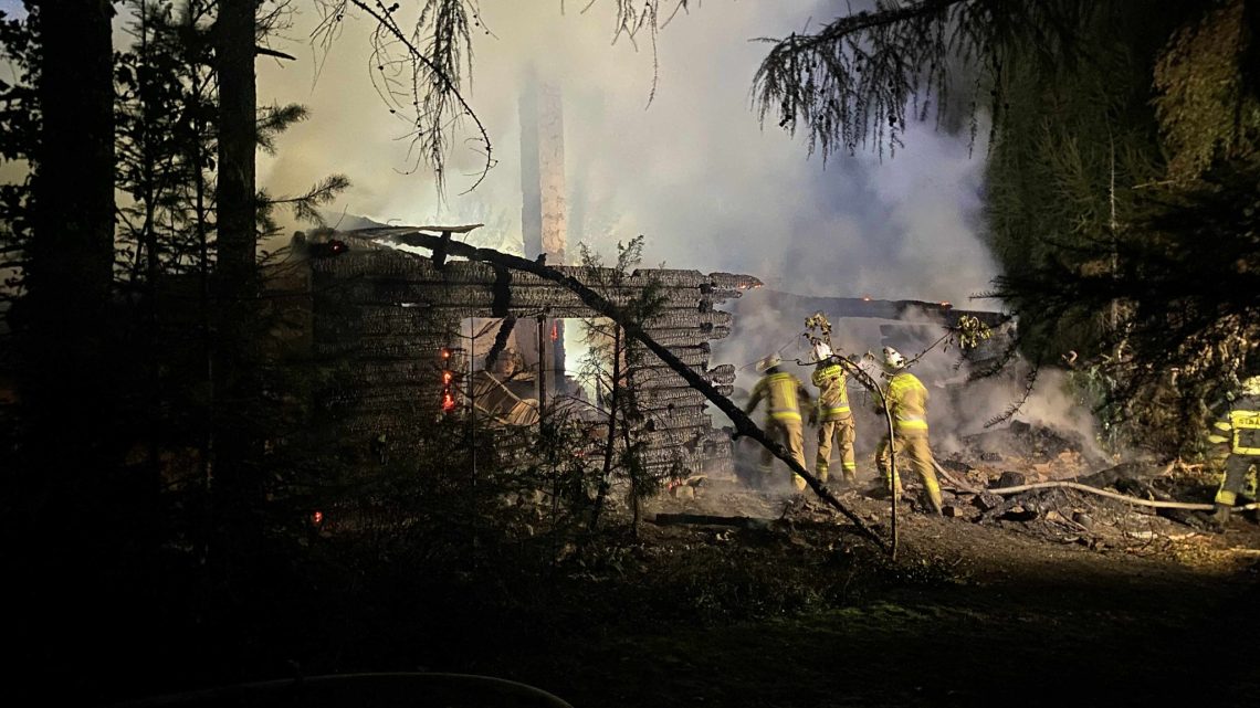 Pożar budynku mieszkalnego w Porąbce.