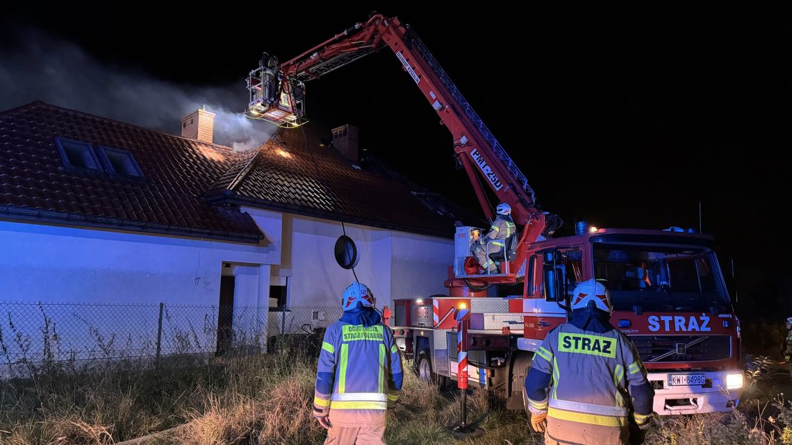 Pożar domu jednorodzinnego w Zabierzowie Bocheńskim