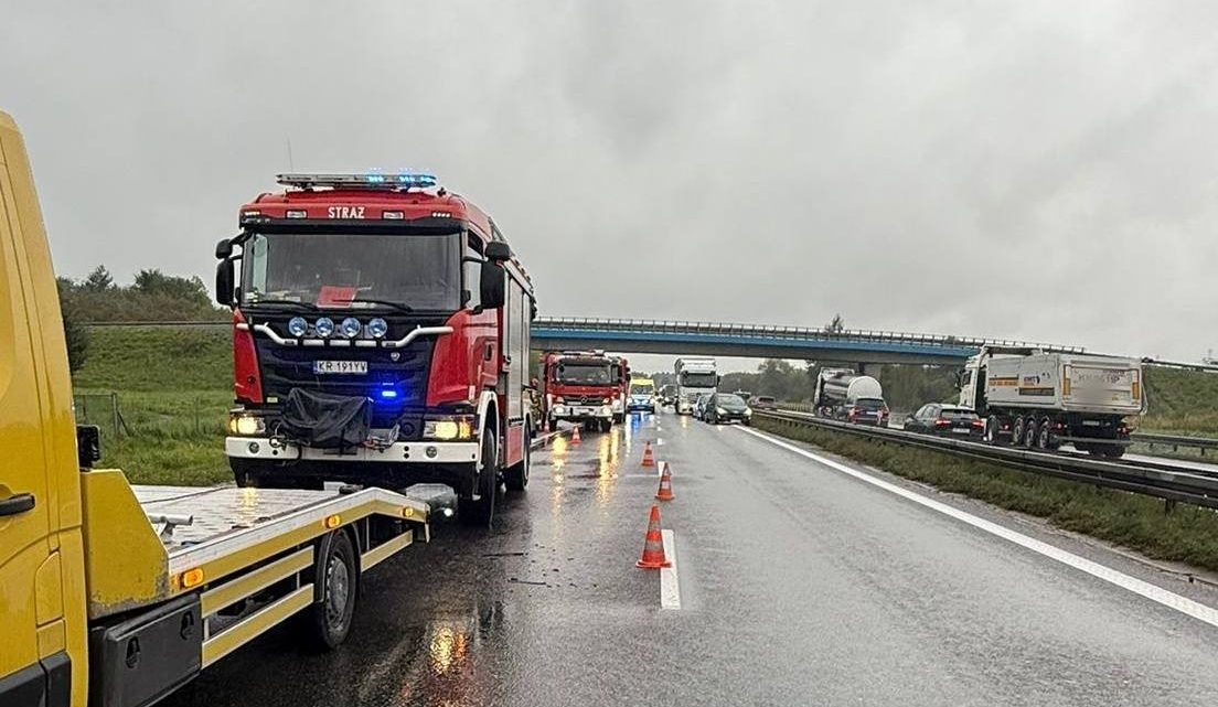 Zderzenie na A4 – utrudnienia w kierunku Katowic.