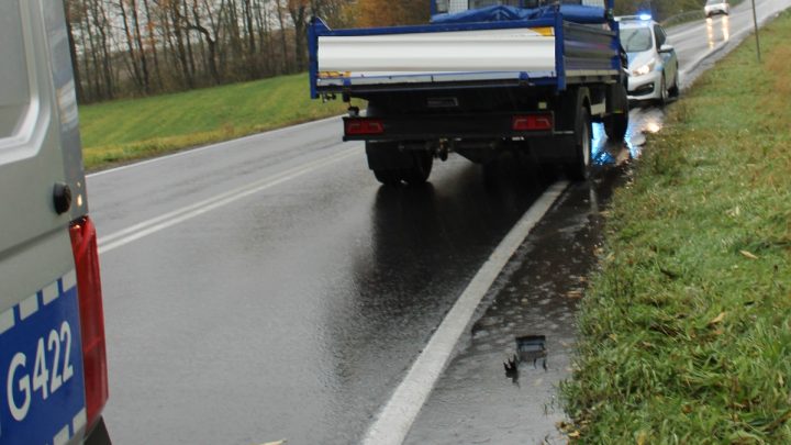 Wypadek w Graboszycach! Samochód dostawczy potrącił mężczyznę.