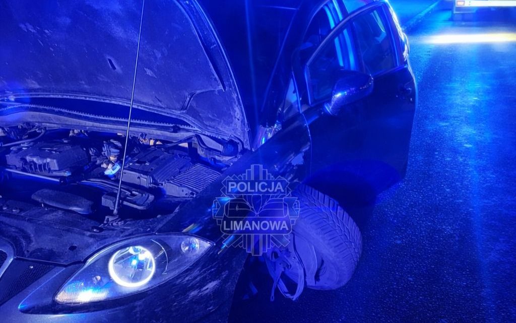 Wypadek, 7 kolizji i 1 nietrzeźwy kierowca. Podsumowanie zdarzeń drogowych w powiecie limanowskim.