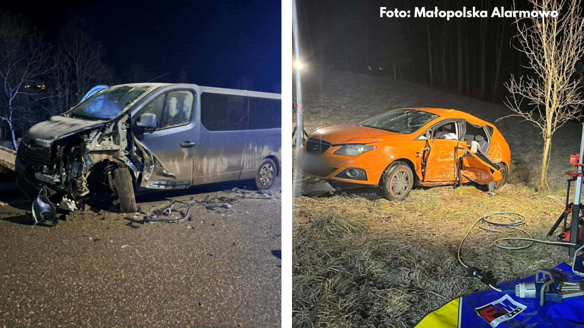 Zderzenie dwóch samochodów w Tenczynie. Droga w kierunku Glisnego całkowicie zablokowana!