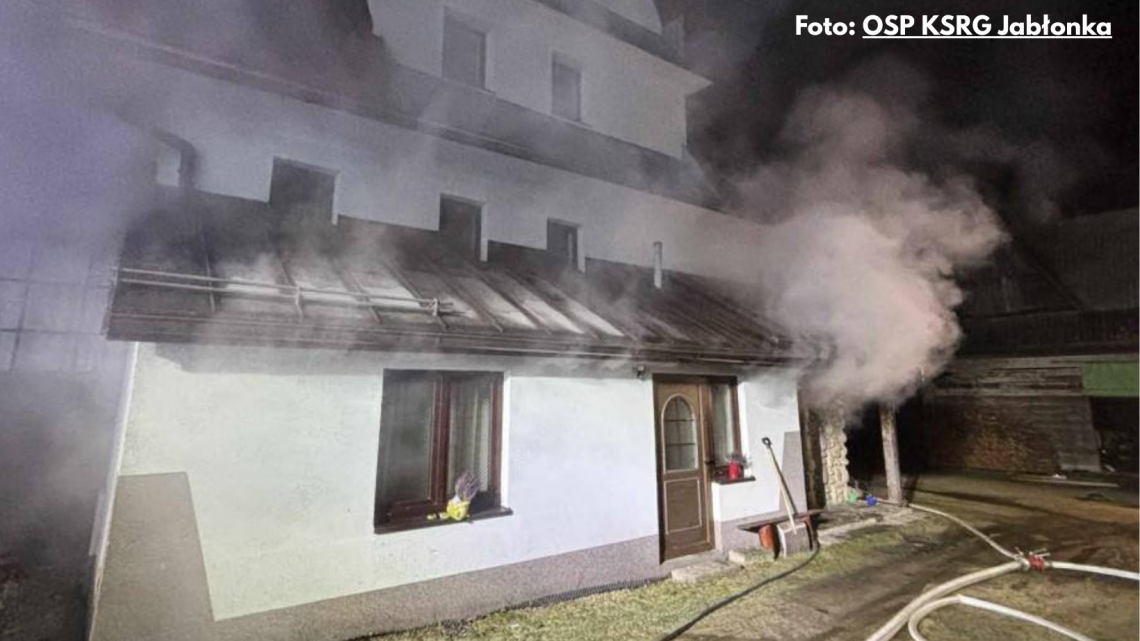 Pożar budynku mieszkalnego w Piekielniku.