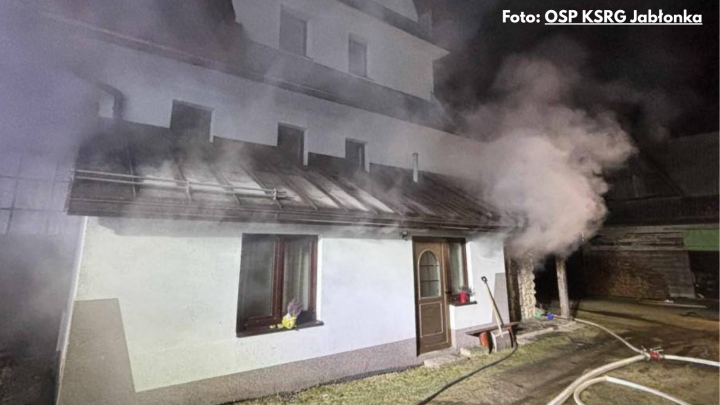 Pożar budynku mieszkalnego w Piekielniku.