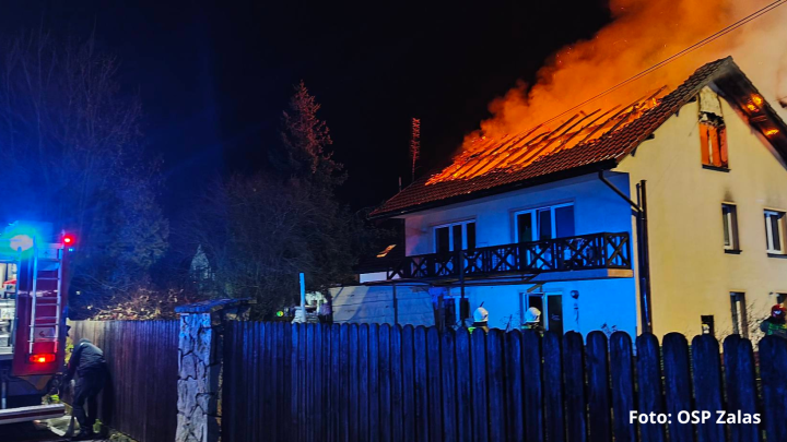 Pożar domu w Tenczynku.