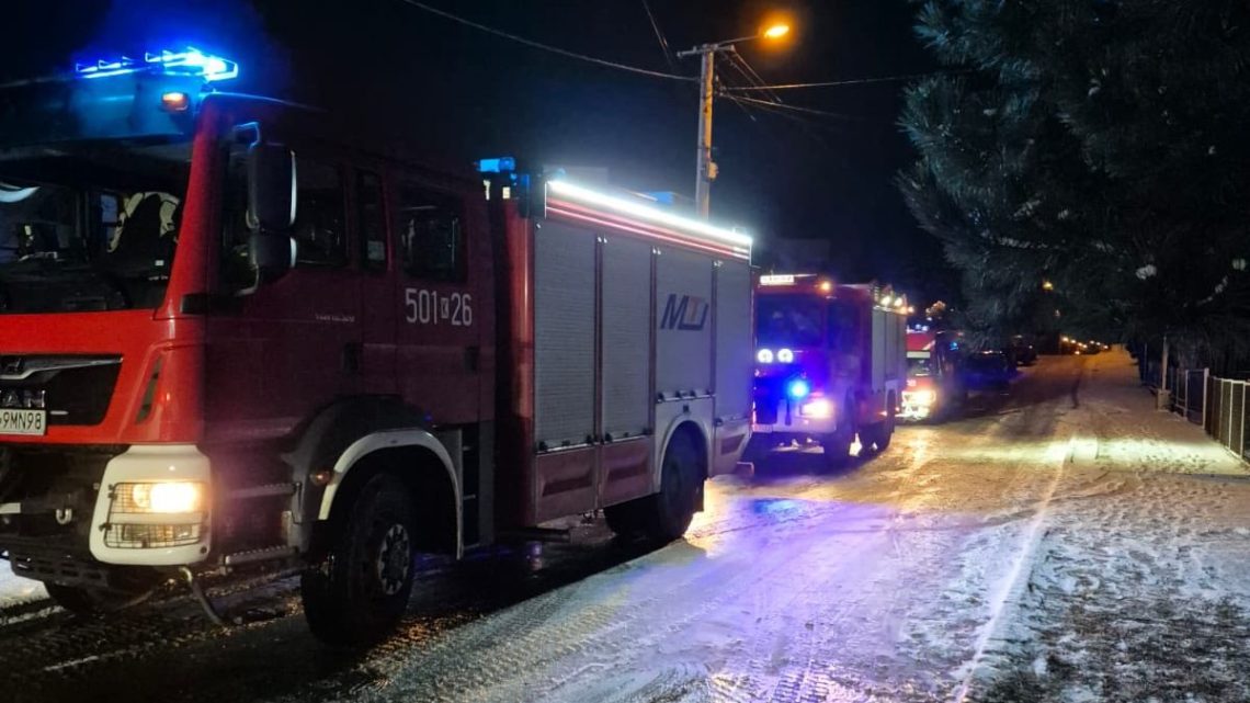 Pożar przyczepy kempingowej w Olkuszu. W środku odnaleziono ciało kobiety.