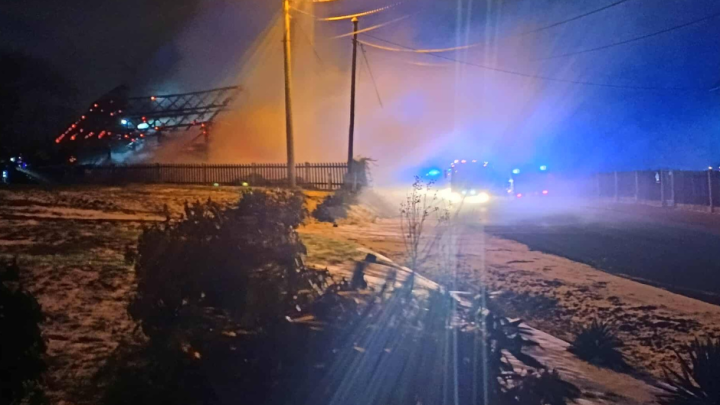Pożar budynku mieszkalnego w Malcu (powiat oświęcimski).