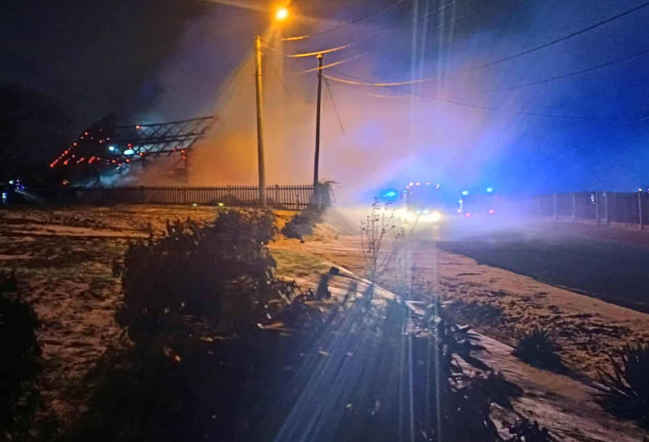 Pożar budynku mieszkalnego w Malcu (powiat oświęcimski).