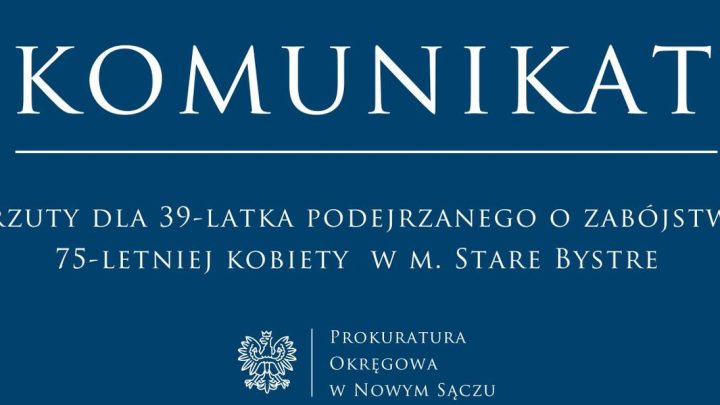 Zarzut zabójstwa 75-letniej kobiety. 39-letni mężczyzna przyznał się do winy.