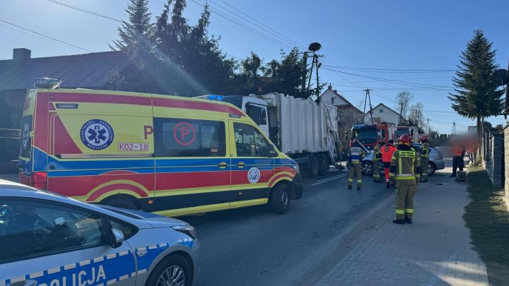 Wypadek na ul. Wiślanej w Mokrzyskach – utrudnienia w ruchu!