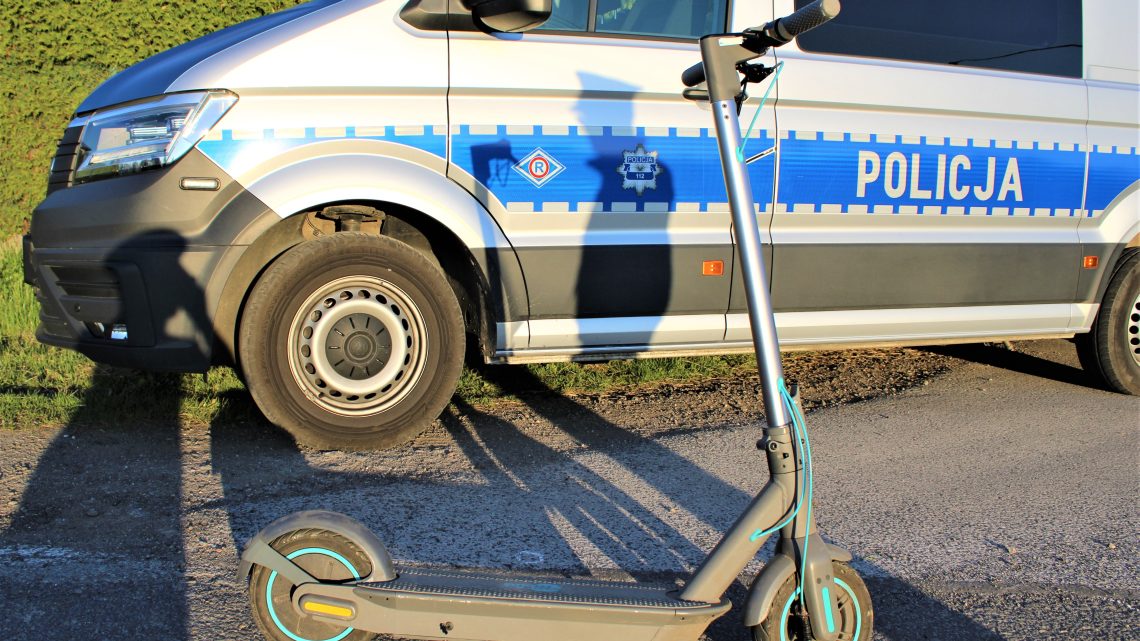 Nietrzeźwa 14-latka straciła panowanie nad hulajnogą.