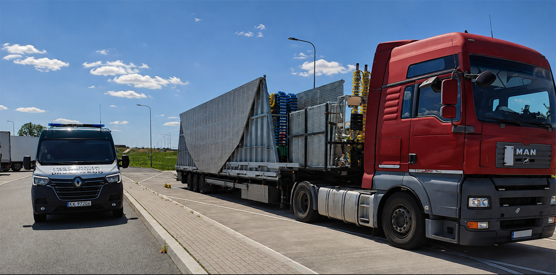 Nie zatrzymał się do kontroli. ITD ruszyło za transportem karuzeli.