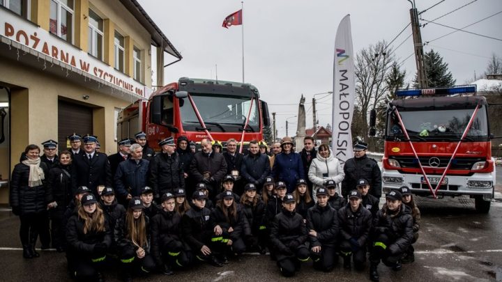 Nowe samochody ratowniczo-gaśnicze w Małopolsce.