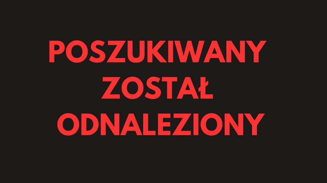 Poszukiwany mężczyzna ze Stryszawy został odnaleziony.