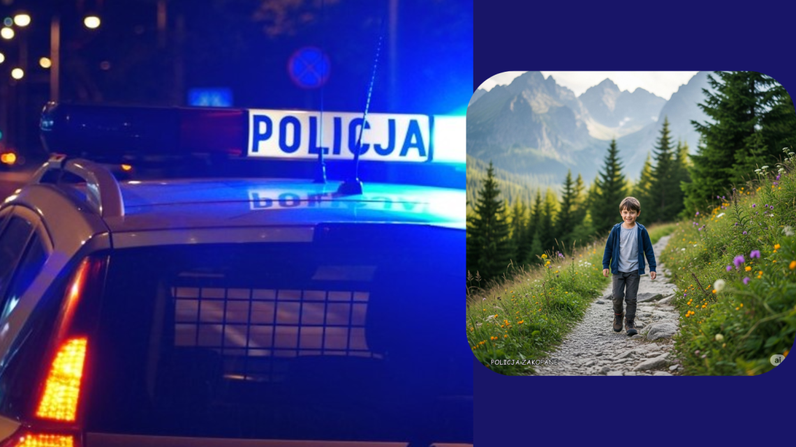 Zagubione dziecko na tatrzańskim szlaku. Interwencja policji. Zagubione dziecko na tatrzańskim szlaku. Interwencja policji.