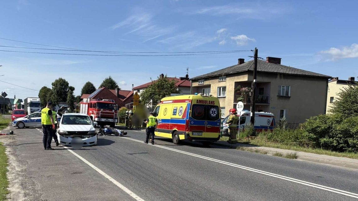 Wypadek w Rajsku na DW933 – droga zablokowana!