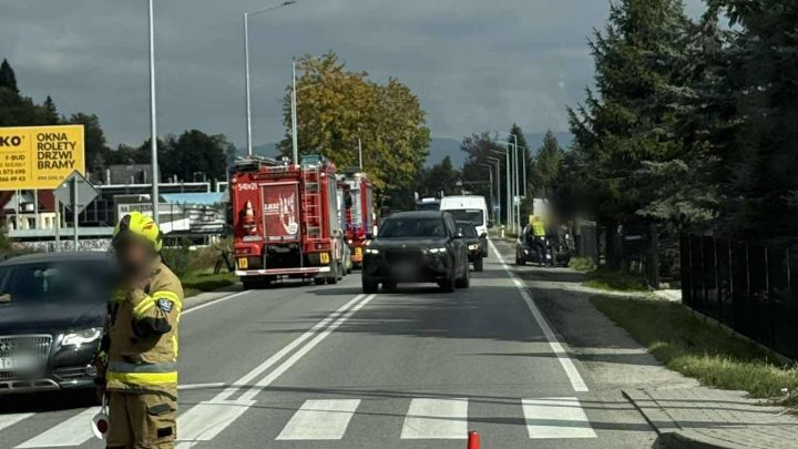 Biały Dunajec: Zdarzenie drogowe na DK47 – ruch wahadłowy.
