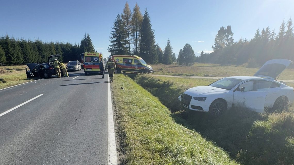 Zderzenie dwóch Audi na „Baligówce”.