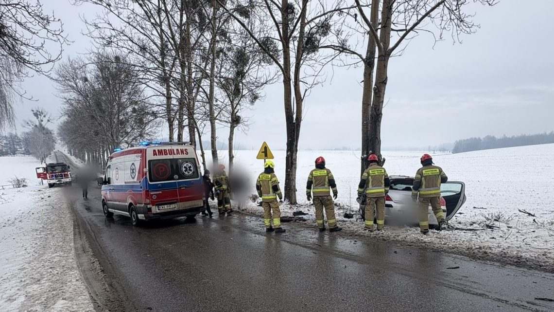 Wypadek drogowy w Nidku. Droga całkowicie zablokowana!