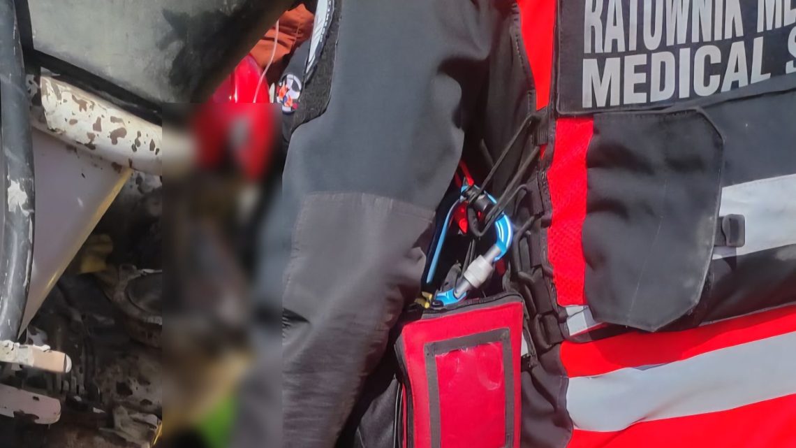 Poważny wypadek na budowie w Zakopanem. Mężczyzna potrącony przez betoniarkę.