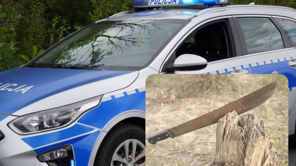 Groził ludziom maczetą przed sklepem. Agresywny mężczyzna trafił do aresztu.