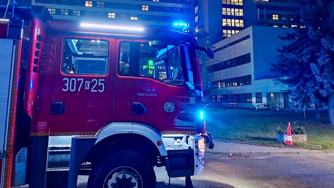 Pożar w szpitalu Rydygiera w Krakowie. Ewakuowano 38 pacjentów!
